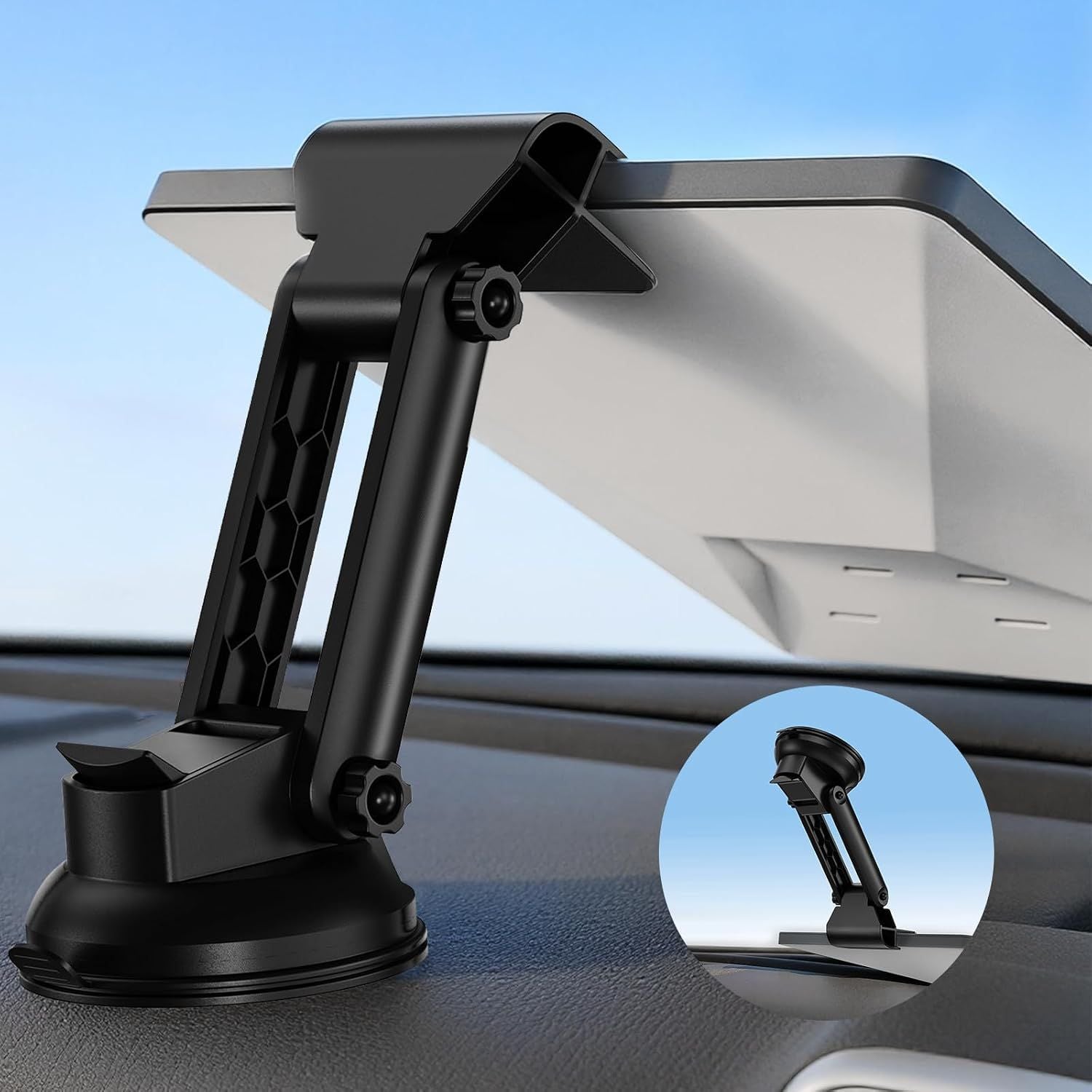 SOPORTE CON VENTOSA PARA STARLINK MINI AJUSTABLE PARA AUTO, TABLERO, PARABRISAS, VENTANAS Y RV - 1