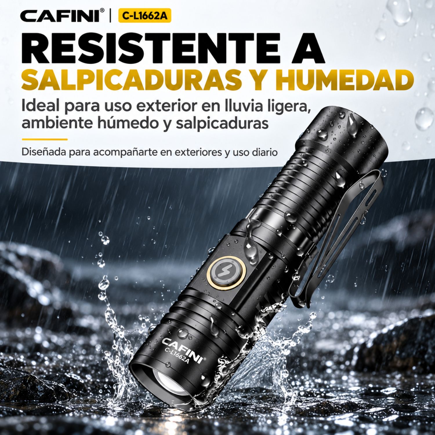 MINI LINTERNA LED RECARGABLE 30W 2000LM USB-C CON IMÁN, CLIP Y 5 MODOS DE LUZ PARA CAMPING Y TRABAJO - 9