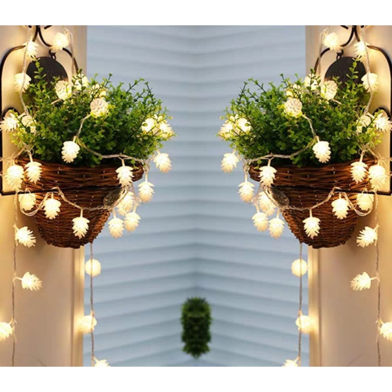 LUCES NAVIDEÑAS PIÑITAS 9 M LED ÁMBAR CÁLIDO BAJO CONSUMO PARA INTERIORES - 8