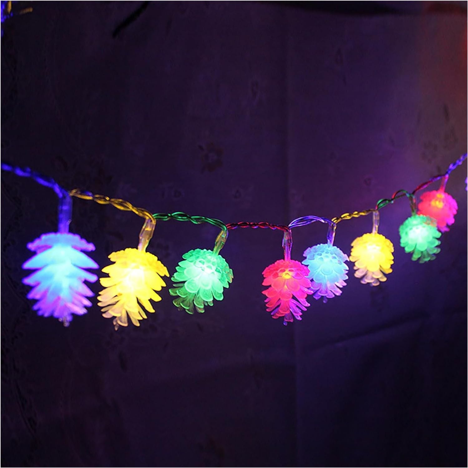 GUIRNALDA LED 9M 80 PIÑAS MULTICOLOR PARA NAVIDAD CON CONTROL REMOTO Y VARIOS MODOS - 2