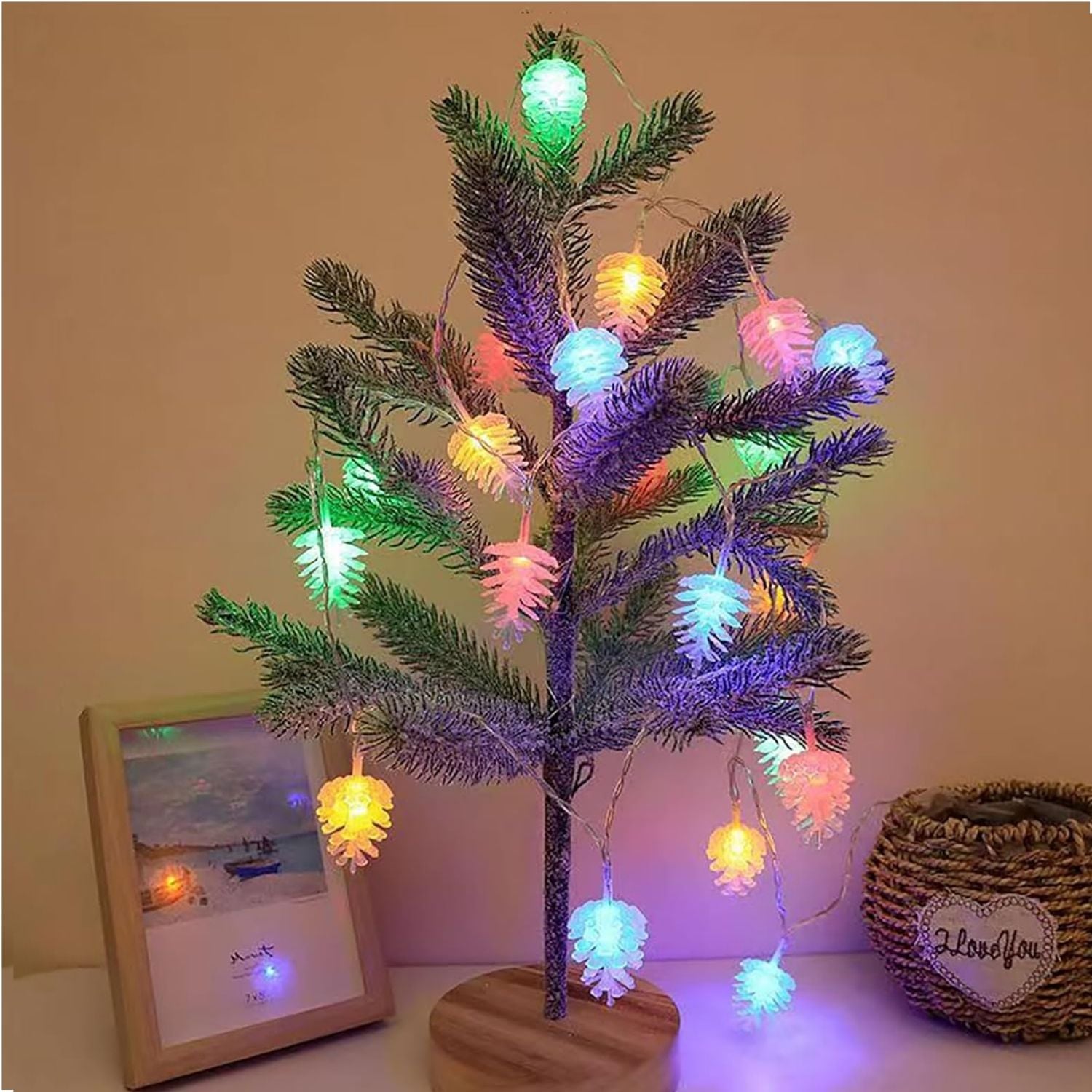 GUIRNALDA LED 9M 80 PIÑAS MULTICOLOR PARA NAVIDAD CON CONTROL REMOTO Y VARIOS MODOS - 4