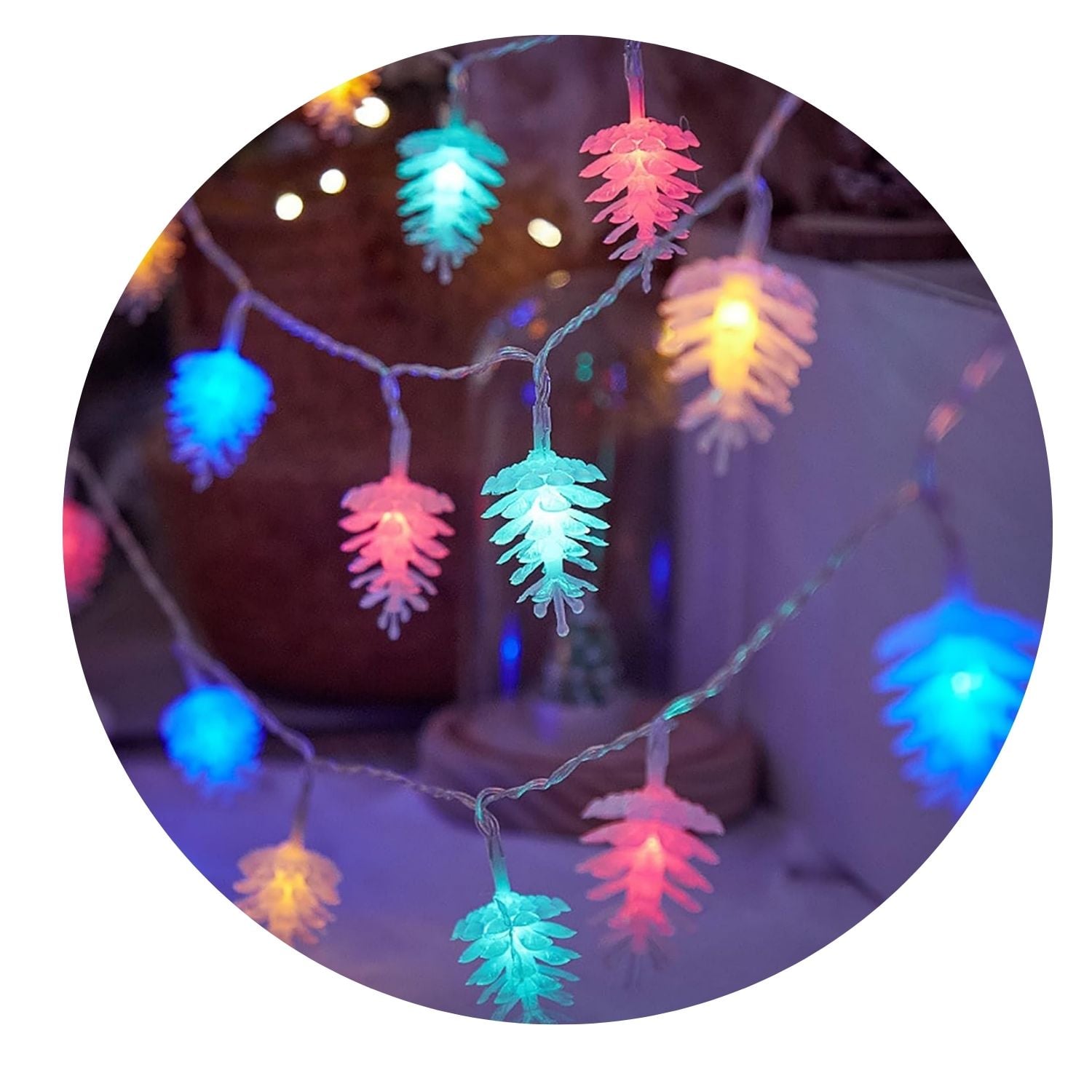 GUIRNALDA LED 9M 80 PIÑAS MULTICOLOR PARA NAVIDAD CON CONTROL REMOTO Y VARIOS MODOS - 5