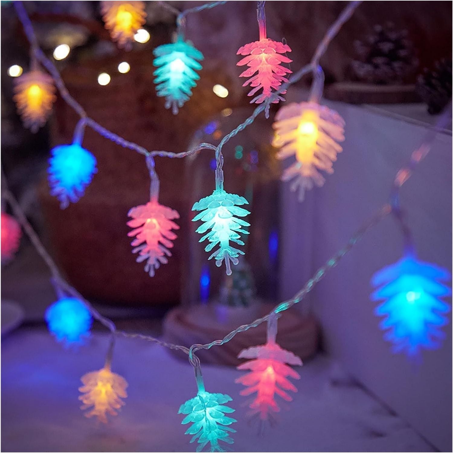 LUCES NAVIDAD 9M 80 LED PIÑITAS ARTEZA BAJO CONSUMO CON MÚSICA Y CONEXIÓN EN SERIE - 3