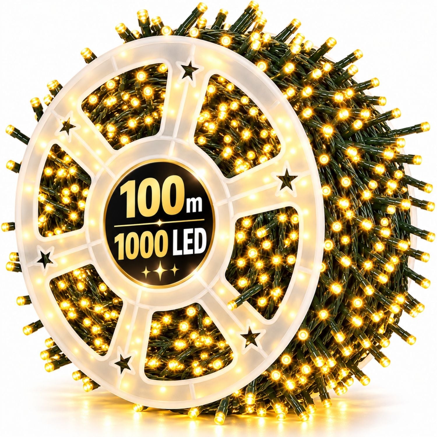 LUCES LED NAVIDAD 100M 1000 LED BLANCO CÁLIDO CON MODOS Y FUNCIÓN MUSICAL - 1