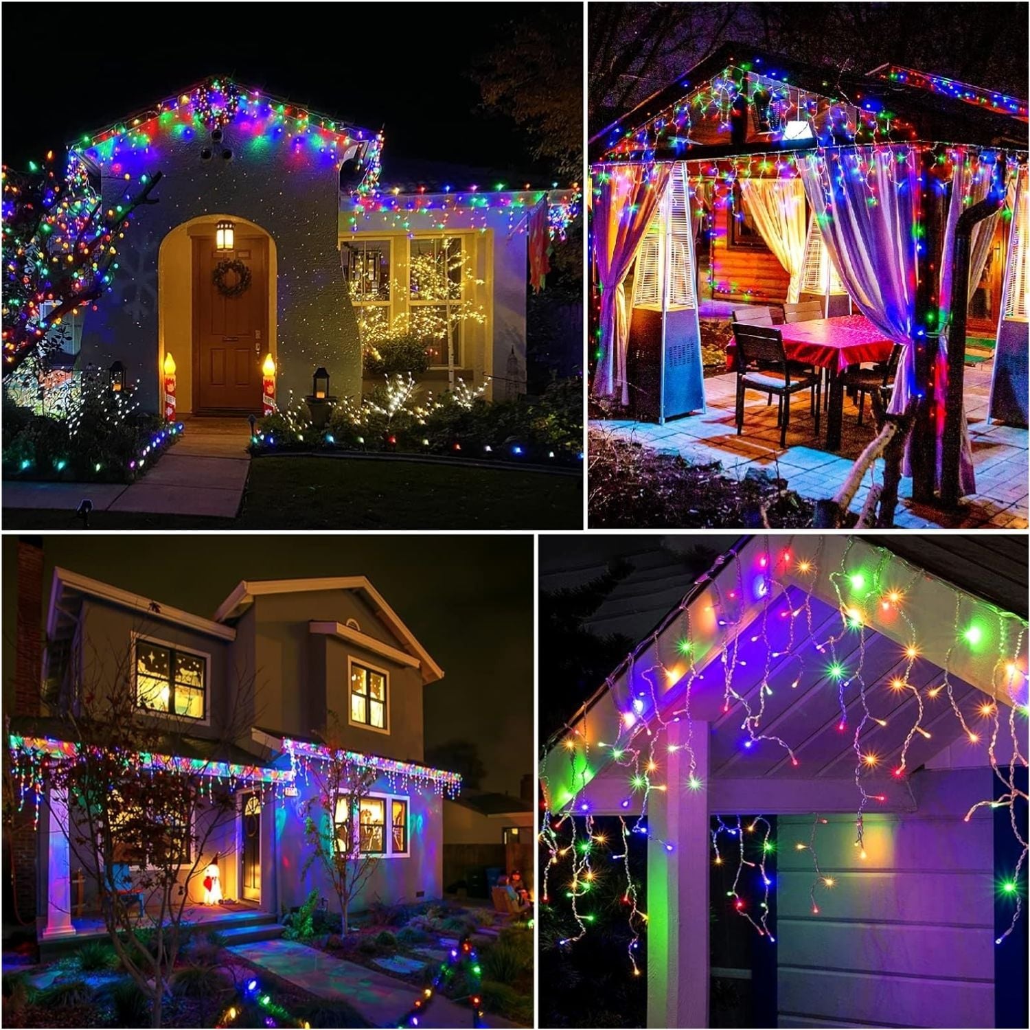 CASCADA LED NAVIDAD 20M RGB 640 LUCES TIPO CORTINA PARA FACHADAS, TECHOS Y ALEROS CON 8 MODO - 10