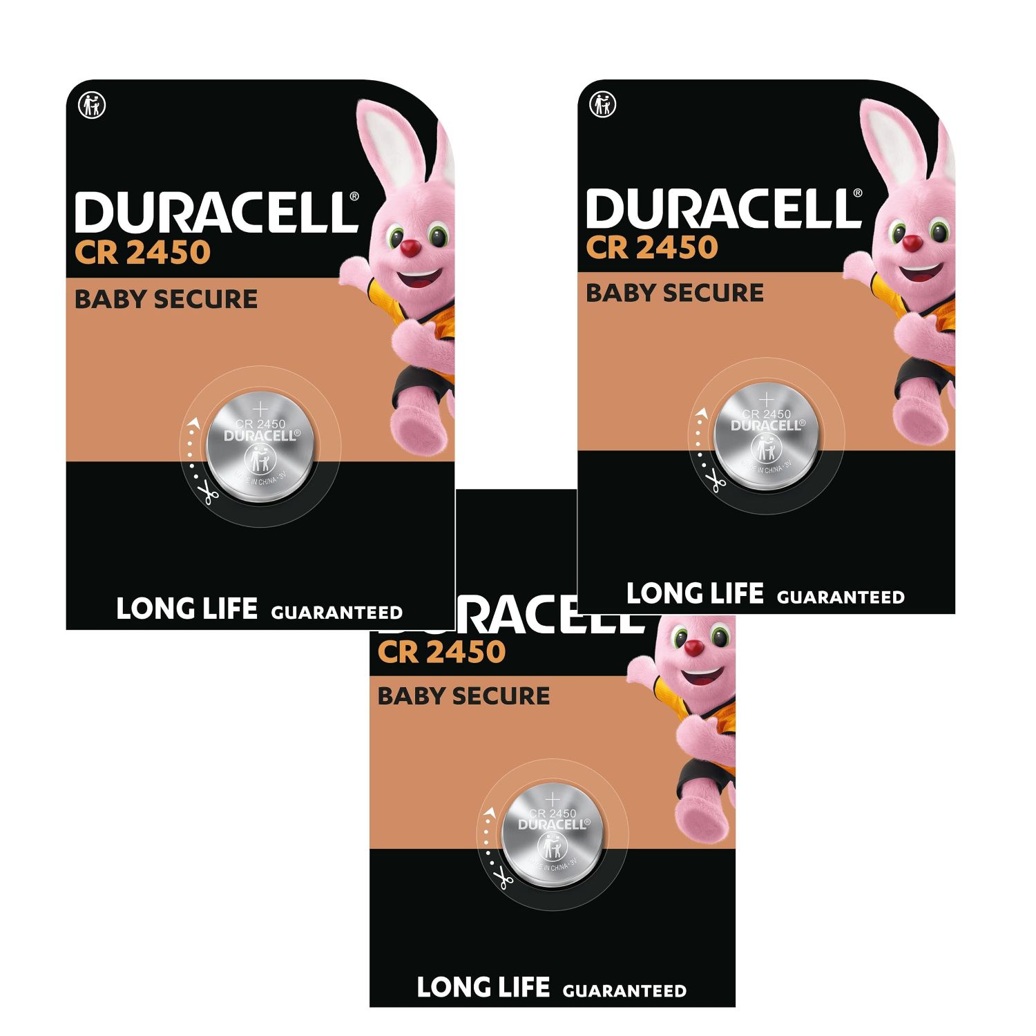 PACK X3 PILAS DURACELL CR2450 3V LITIO - 1