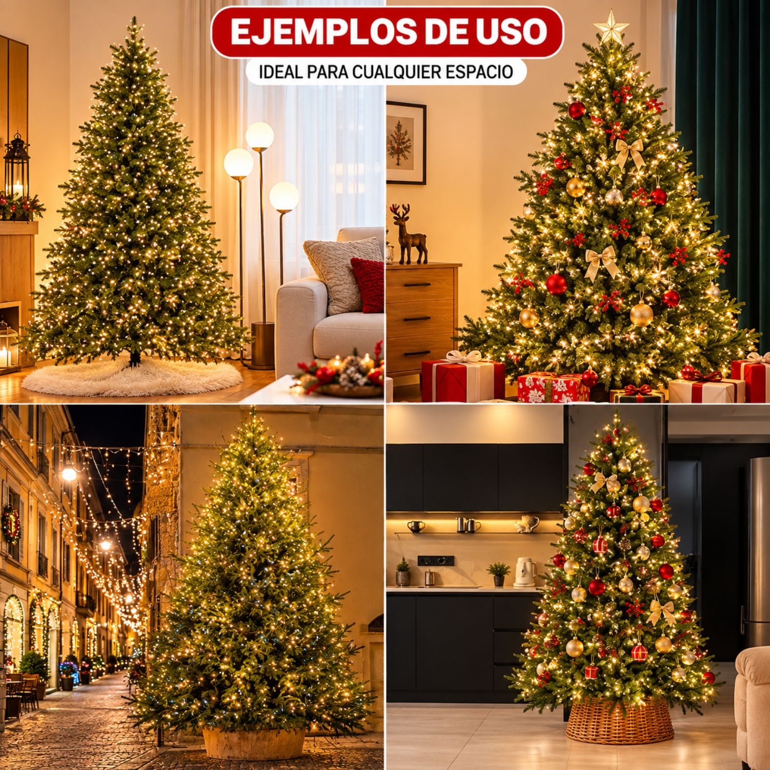 LUCES NAVIDEÑAS 50 METROS 500 LED ÁMBAR GUIRNALDA DE COBRE CON CONTROL REMOTO Y TIMER - 8