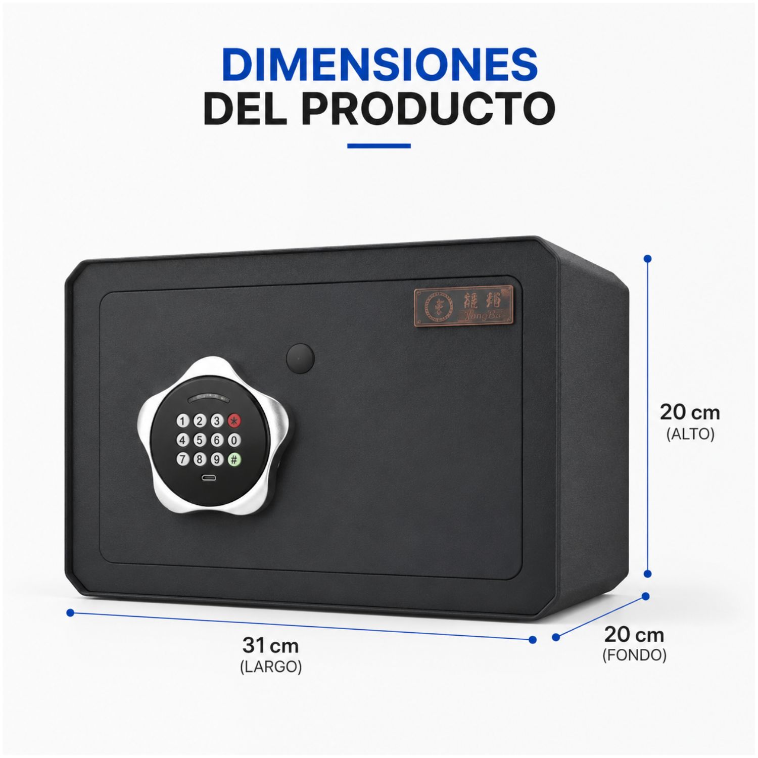 CAJA FUERTE DE SEGURIDAD TOTAL PANTALLA DIGITAL + LLAVES - 6