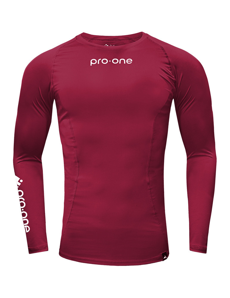 POLO UNISEX PRO-ONE GUINDA LICRA COMPRESSOR - 1