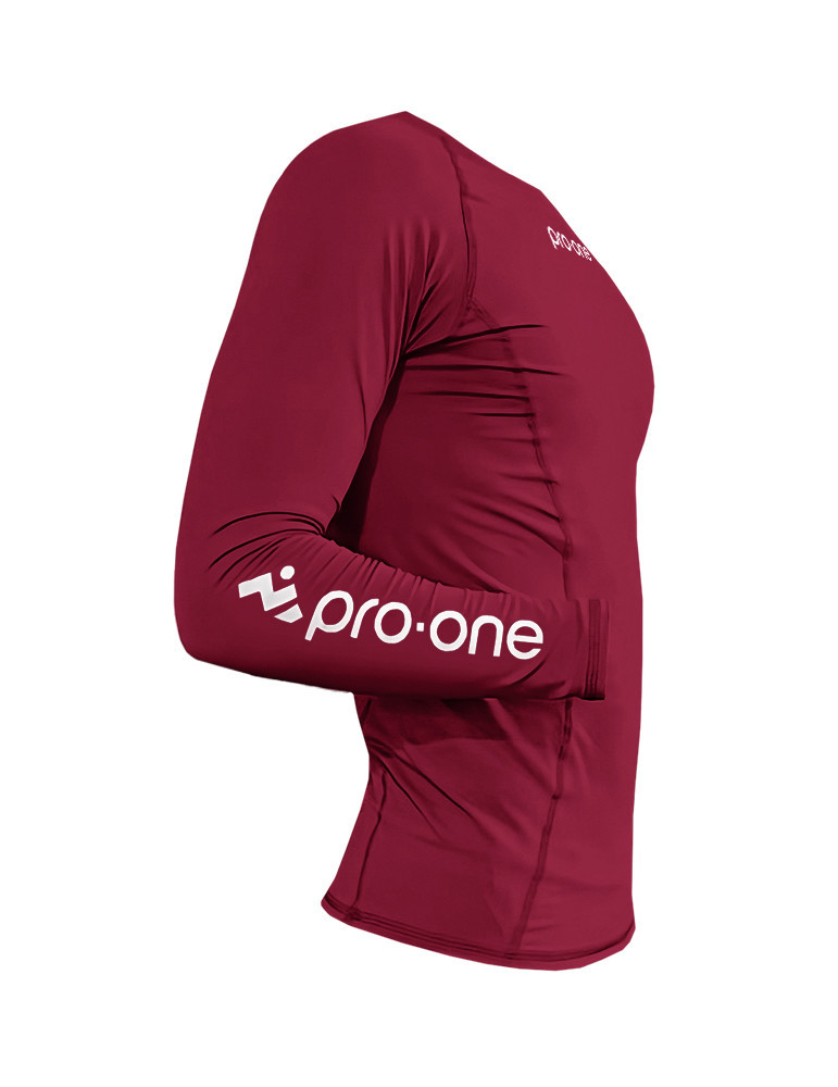 POLO UNISEX PRO-ONE GUINDA LICRA COMPRESSOR - 2