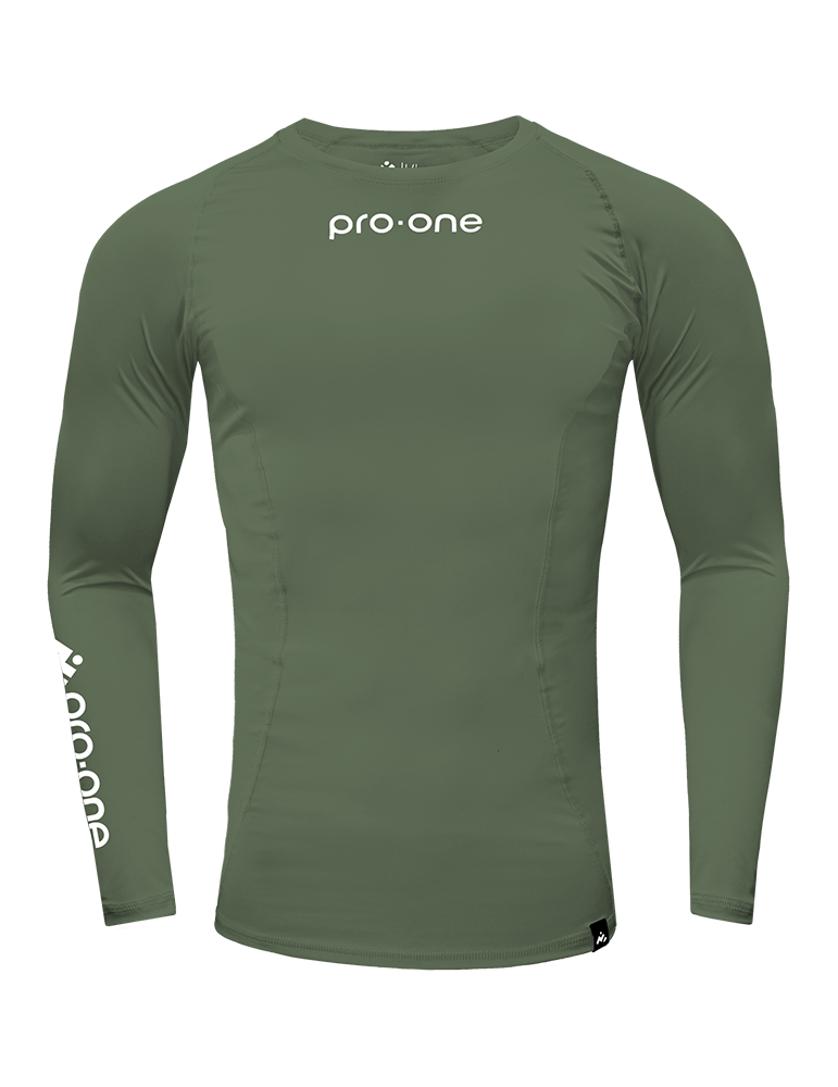 POLO UNISEX PRO-ONE VERDE LICRA COMPRESSOR ARMY - 1