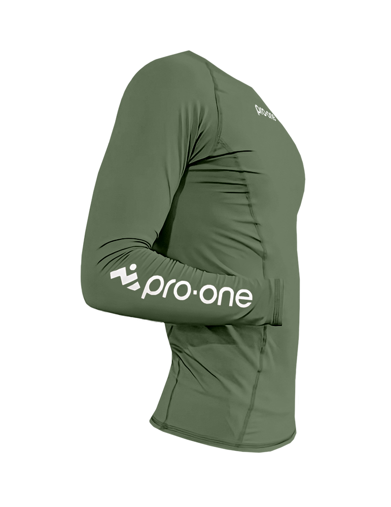 POLO UNISEX PRO-ONE VERDE LICRA COMPRESSOR ARMY - 2