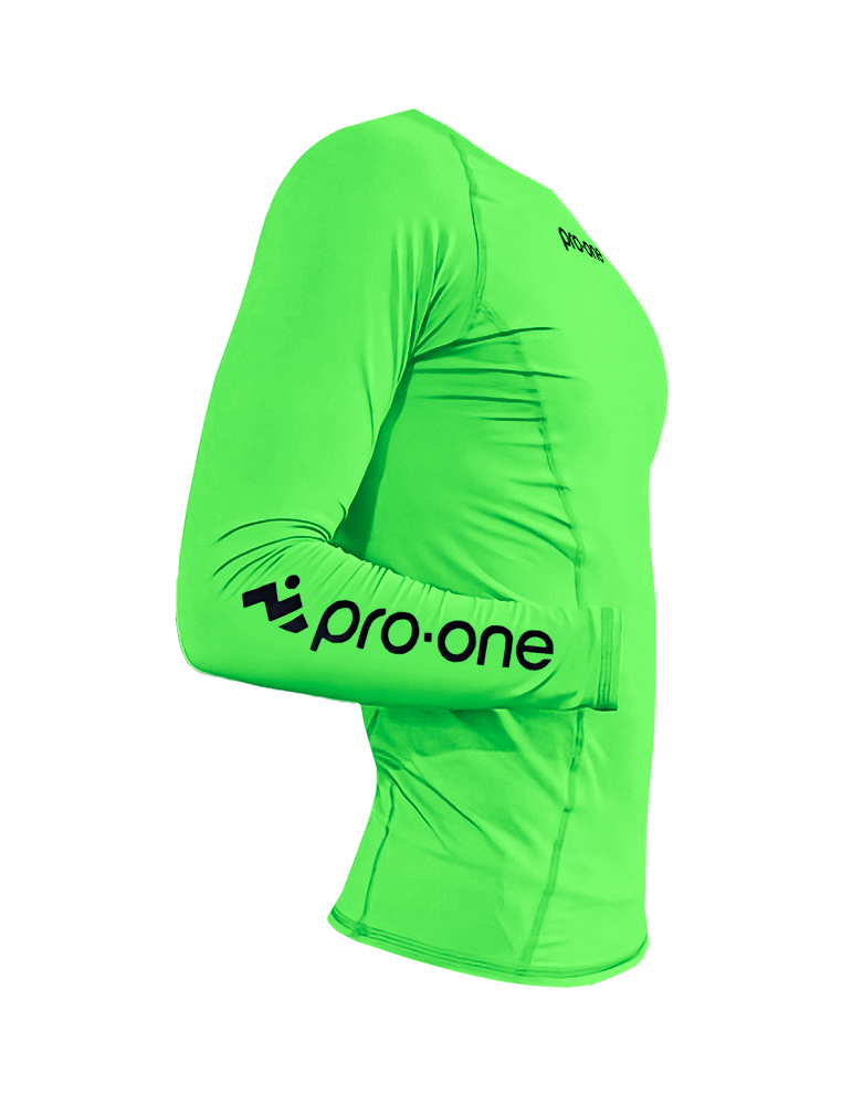 POLO UNISEX PRO-ONE VERDE CLARO LICRA COMPRESSOR VERDE NEON - 2