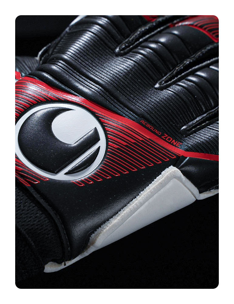 GUANTES UHLSPORT POWERLINE SOFT FLEX FRAME BLACK RED WHITE - 4