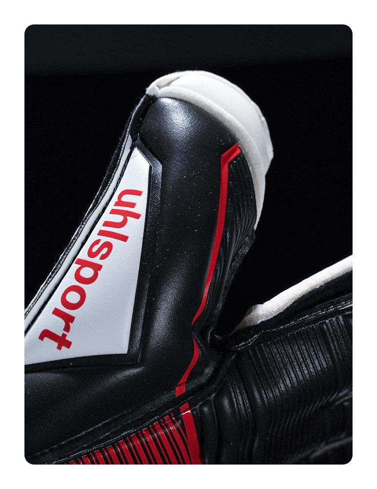GUANTES UHLSPORT POWERLINE SOFT FLEX FRAME BLACK RED WHITE - 5