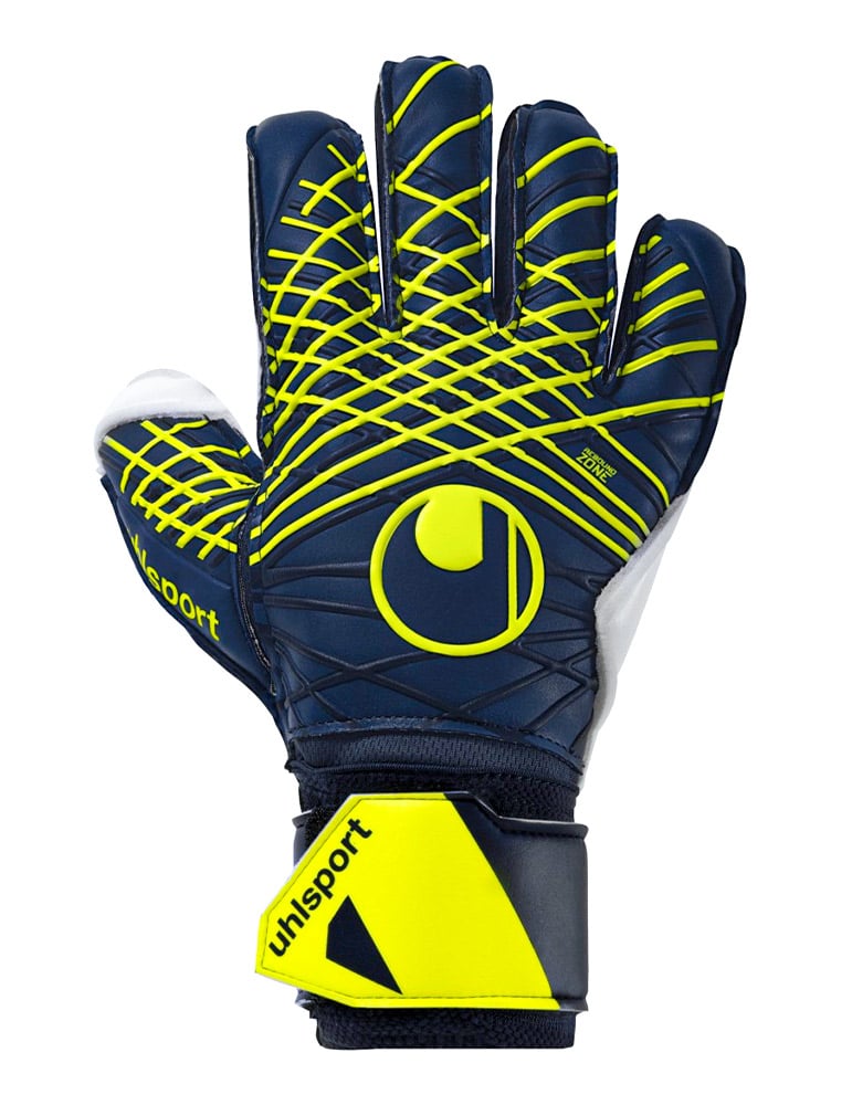GUANTES UHLSPORT PREDICTION SOFT FLEX FRAME NAVY WHITE FLUO YELLOW - 1