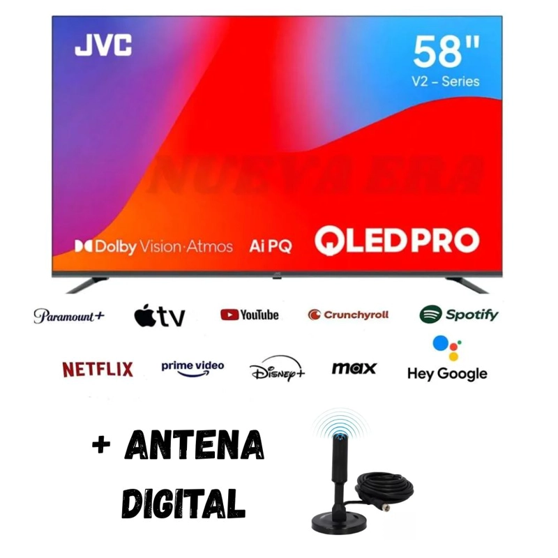 TELEVISOR JVC 58'' UHD 4K QLED LT-58KM858 2025 + ANTENA DIGITAL - 1