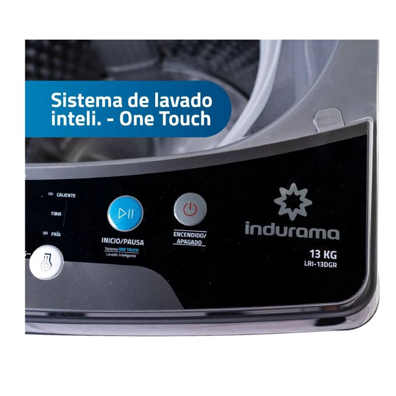 LAVADORA 13 KG INDURAMA CARGA SUPERIOR LRI-13DGR GRIS - 4
