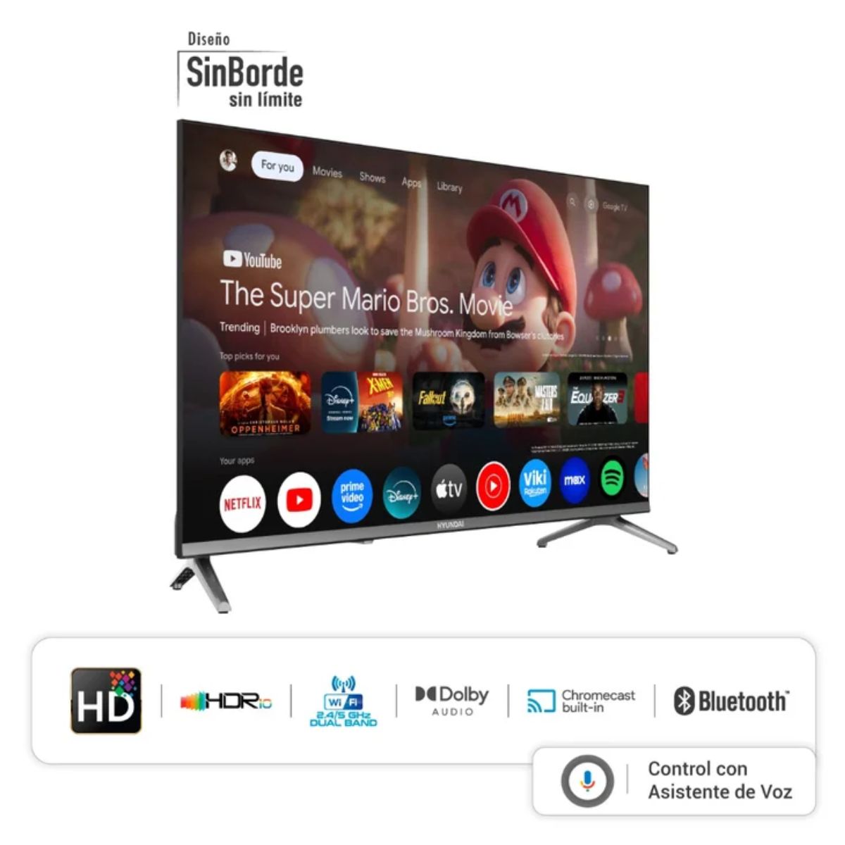 TELEVISOR 32 HYUNDAI SMART TV QLED HD HYLED3259QG - 2