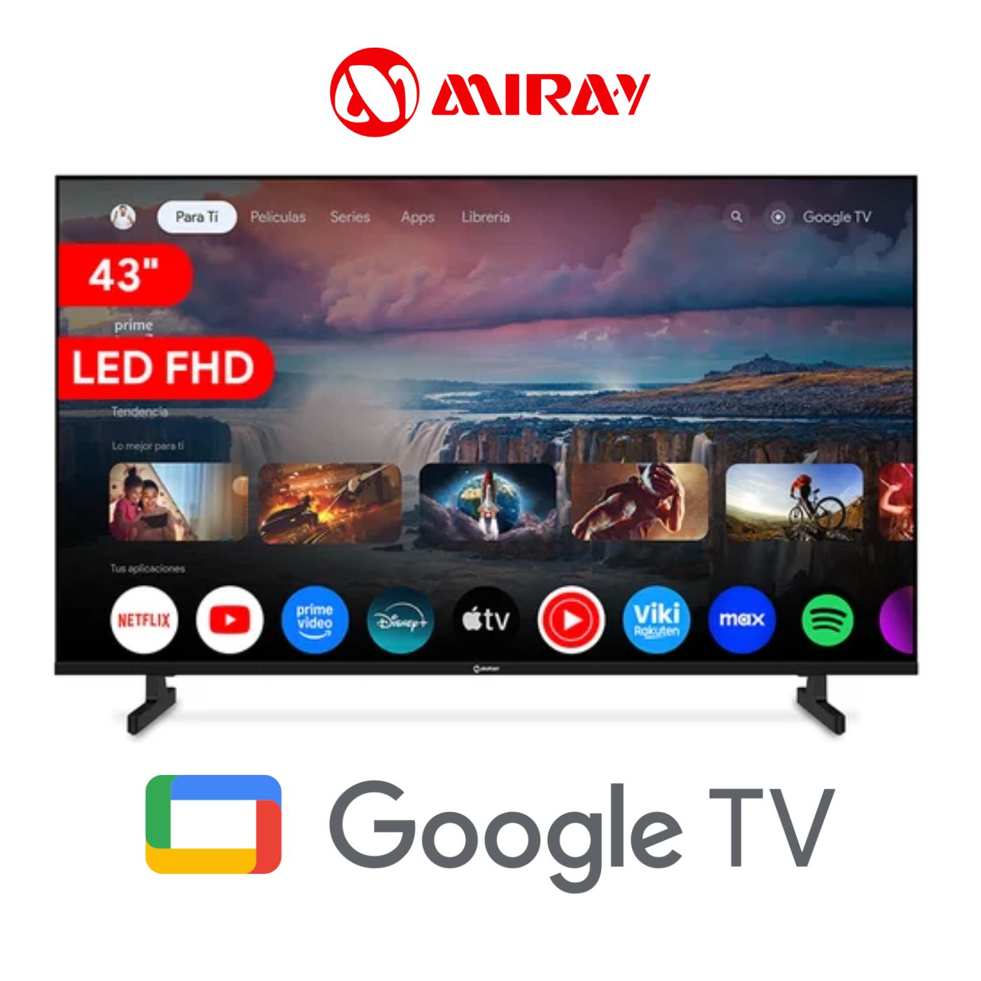 TELEVISOR SMART 43'' MIRAY LED FHD MS43-E2000GBT GOOGLETV - 1