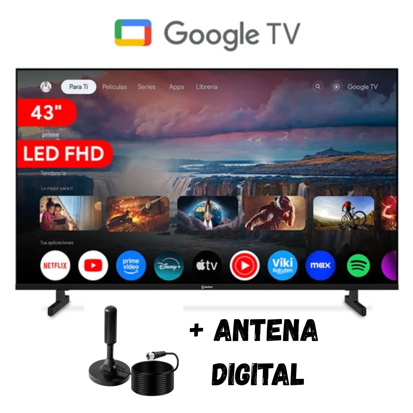 TELEVISOR SMART 43'' MIRAY LED FHD MS43-E2000GBT GOOGLETV - ANT DIGITAL - 1