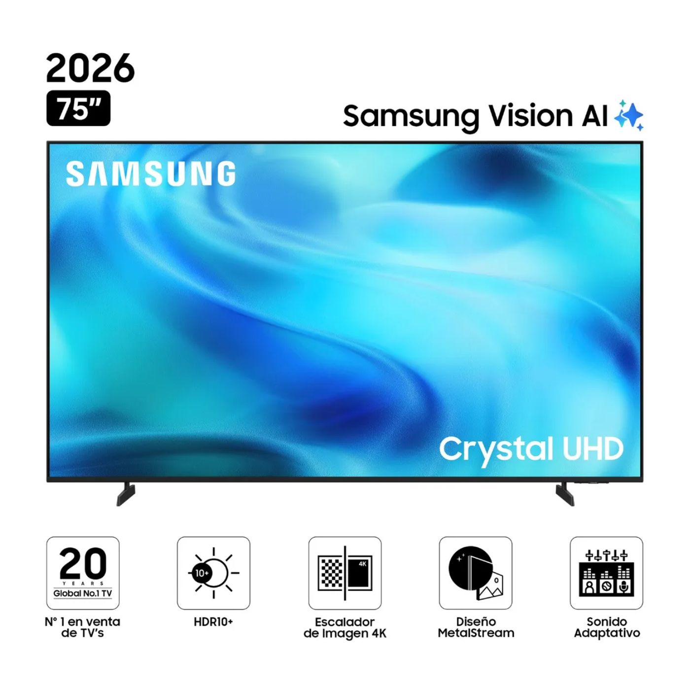 TELEVISOR SMART TV 75'' SAMSUNG CRYSTAL UHD 4K UN75U8000HGXPE VISION AI 2026 - 1