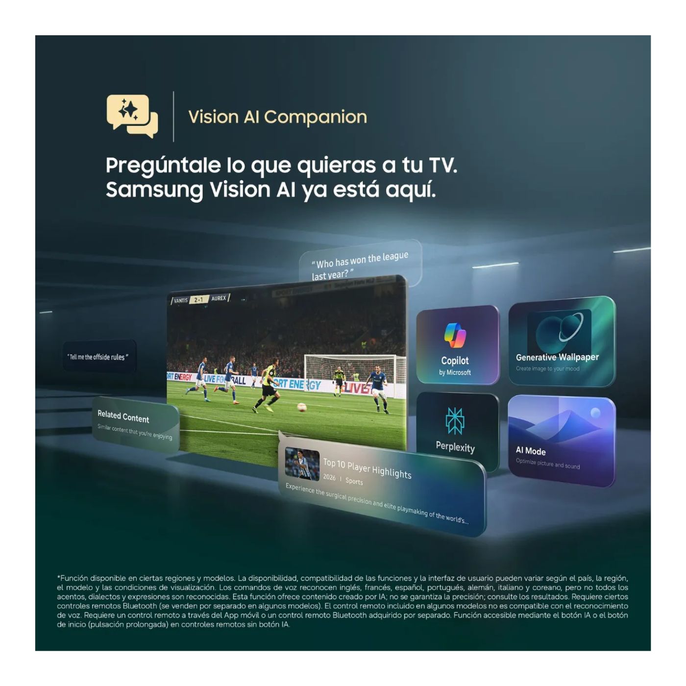 TELEVISOR SMART TV 75'' SAMSUNG CRYSTAL UHD 4K UN75U8000HGXPE VISION AI 2026 - 6