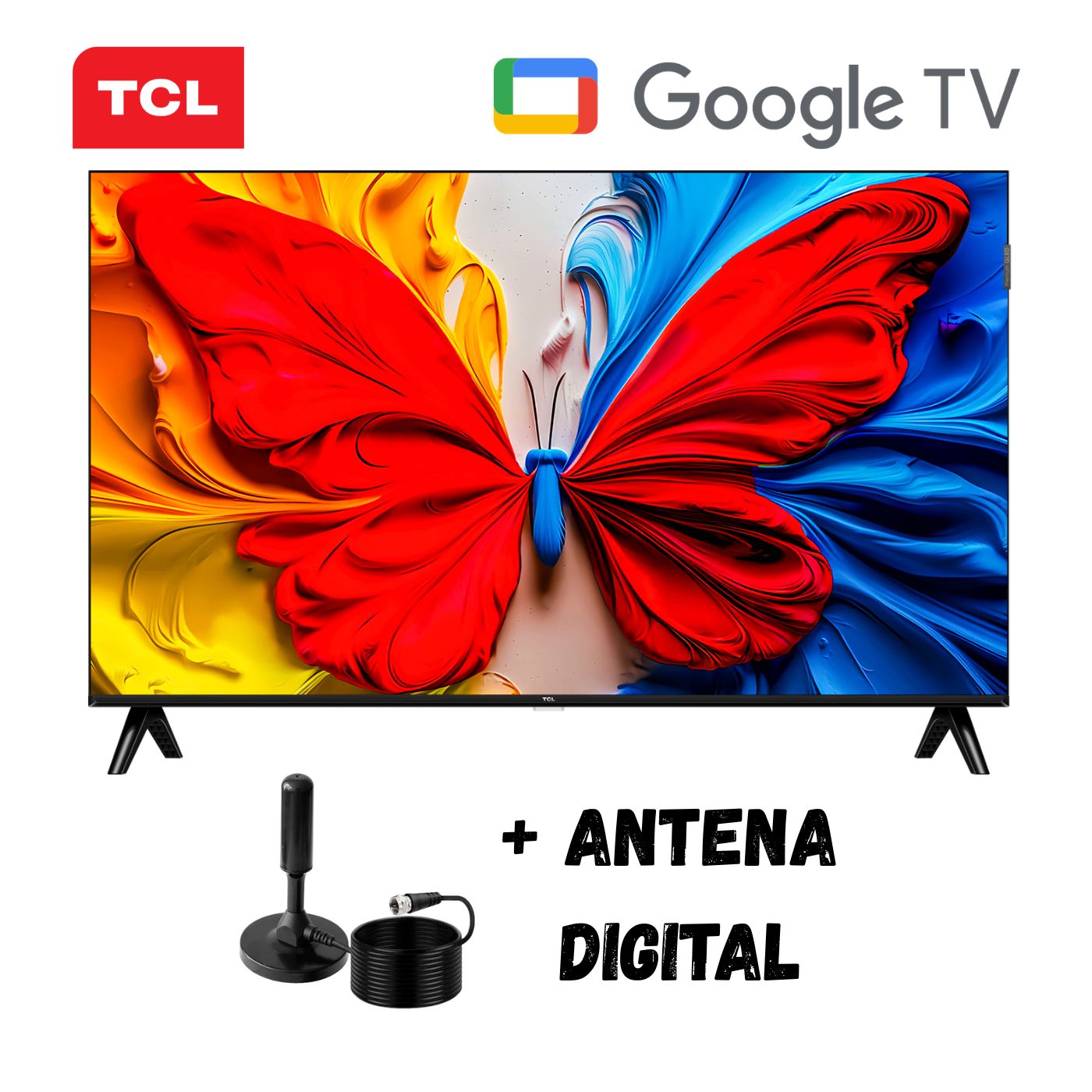 TELEVISOR SMART TV TCL 43'' FHD QLED GOOGLE TV 43S5K + ANTENA DIGITAL - 1