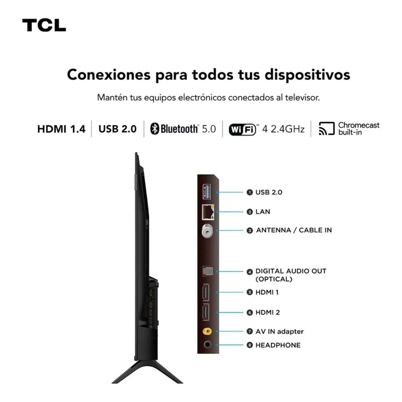 TELEVISOR SMART TV TCL 43'' FHD QLED GOOGLE TV 43S5K 2025 - 2