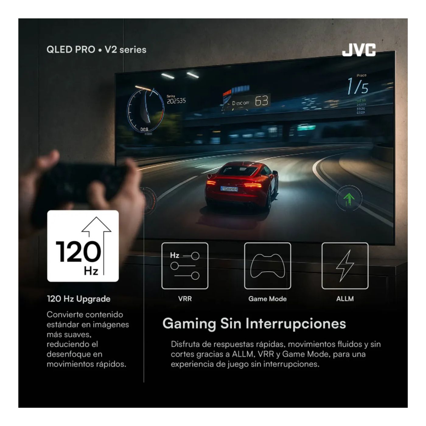 TELEVISOR SMART TV JVC 58'' UHD 4K QLED LT-58KM858 GOOGLETV 2025 - 8