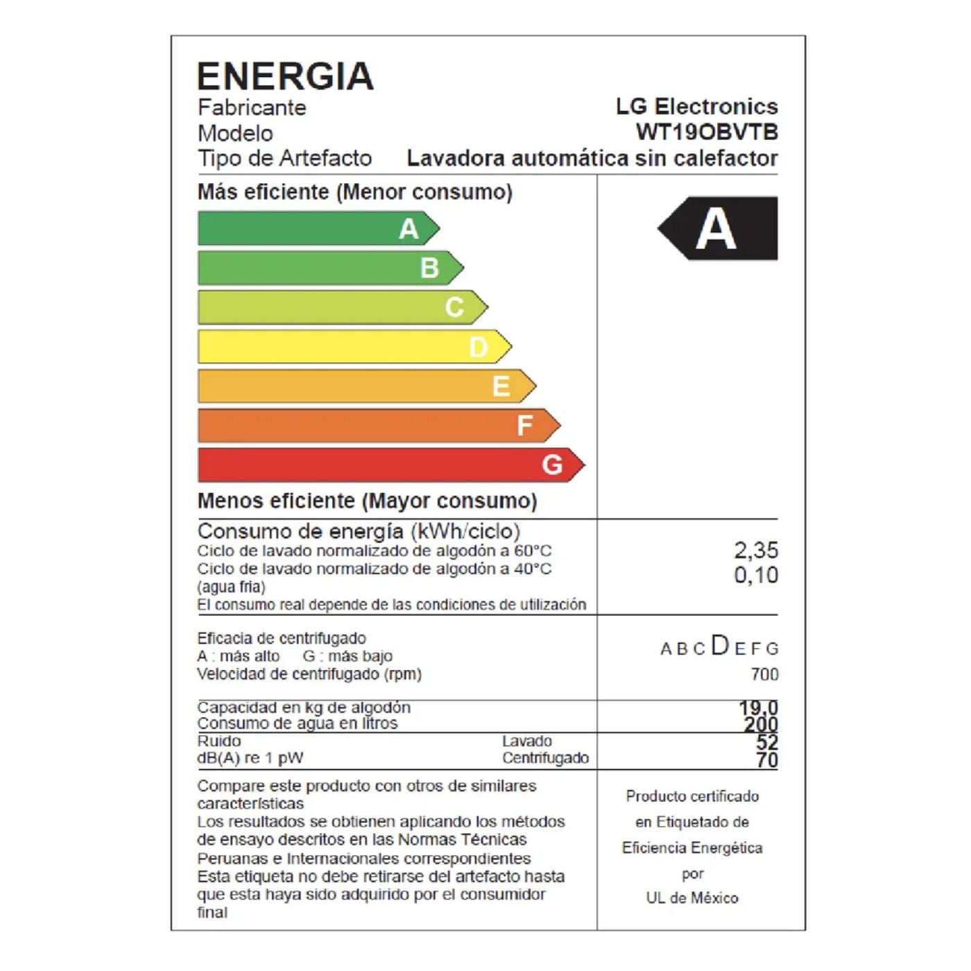 LAVADORA LG TURBODRUM 19KG WT19OBVTB NEGRO - 8