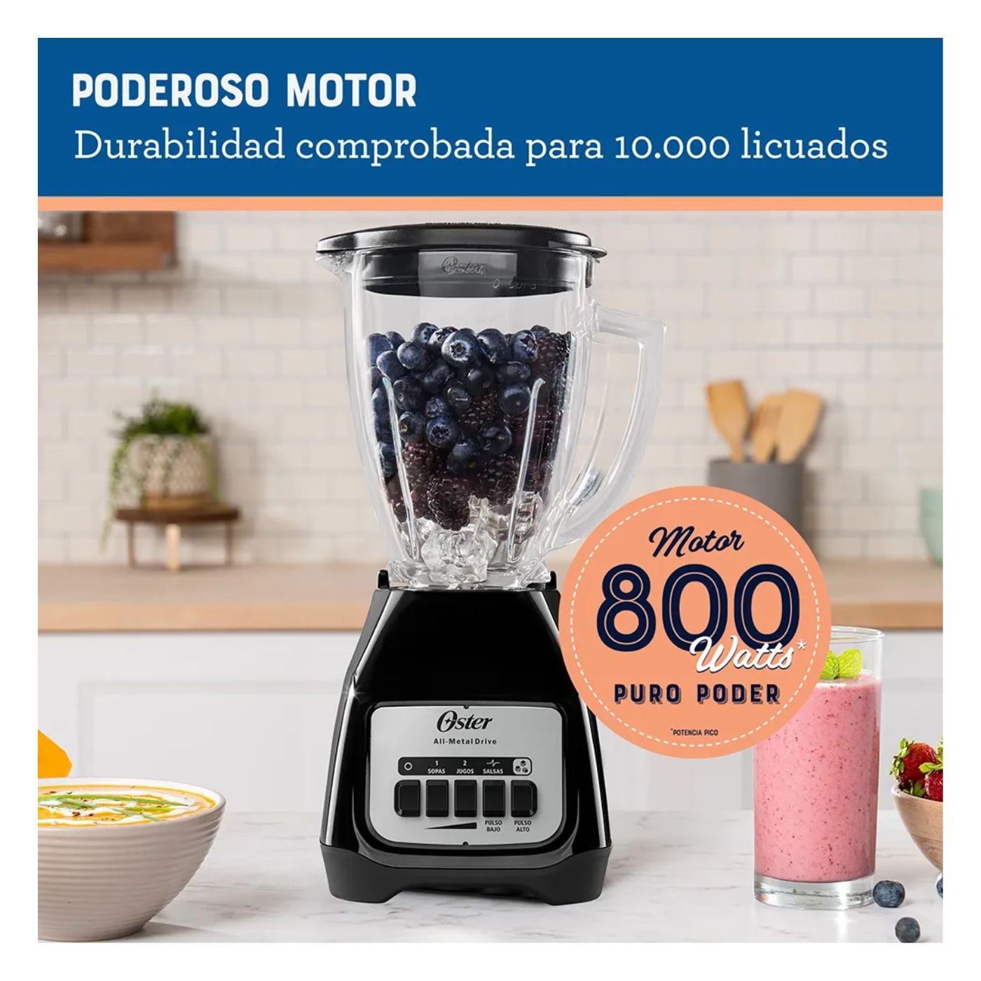 LICUADORA OSTER BLSTKAG-BPB Y ACCESORIO EXPRIMIDOR PORTATIL OSTER BLSTCJ-W00-011 - 3
