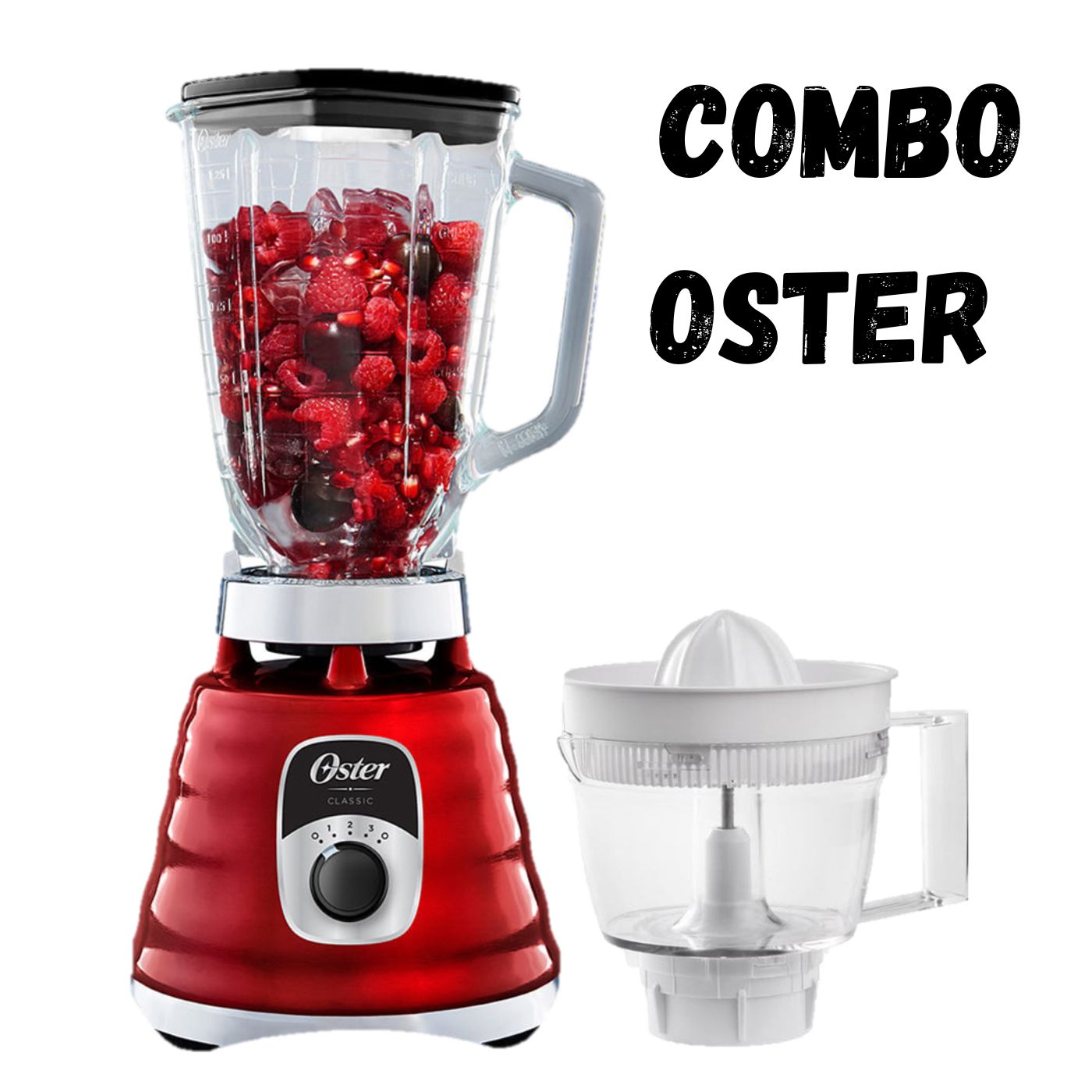 COMBO OSTER LICUADORA BLSTKAG-RBG Y ACCESORIO EXPRIMIDOR PORTATIL OSTER BLSTCJ-W00-011 - 1