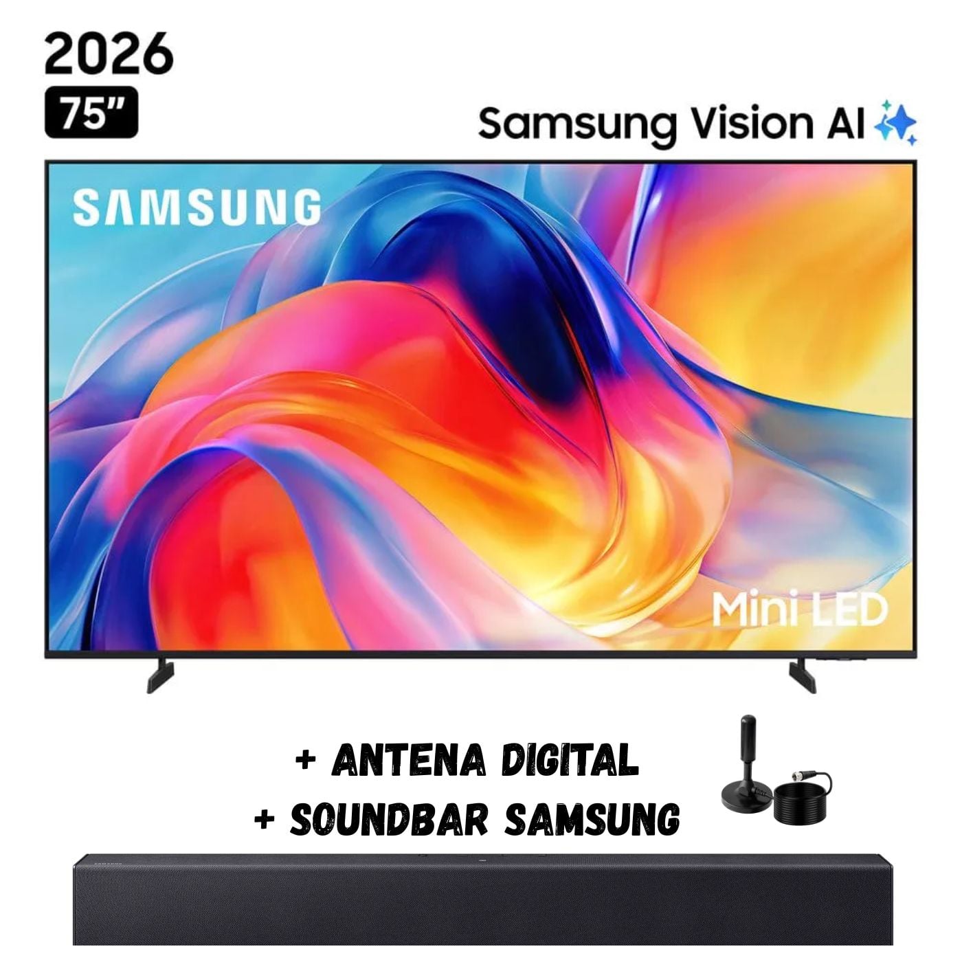TELEVISOR SMART TV SAMSUNG 75'' MINILED UHD 4K TIZEN UN75M70HAGXPE 2026 - 1