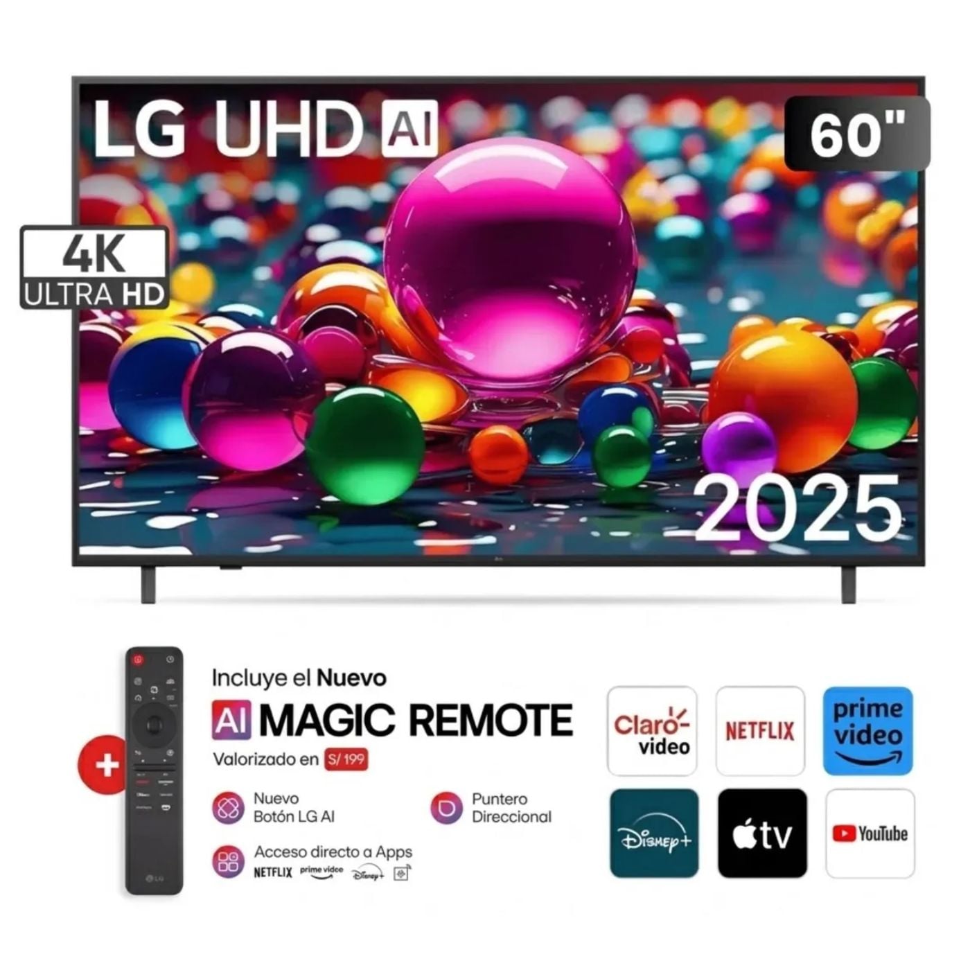 TELEVISOR SMART TV 60'' LG LED UHD 4K WEBOS 60UA8050PSA 2025 - 1