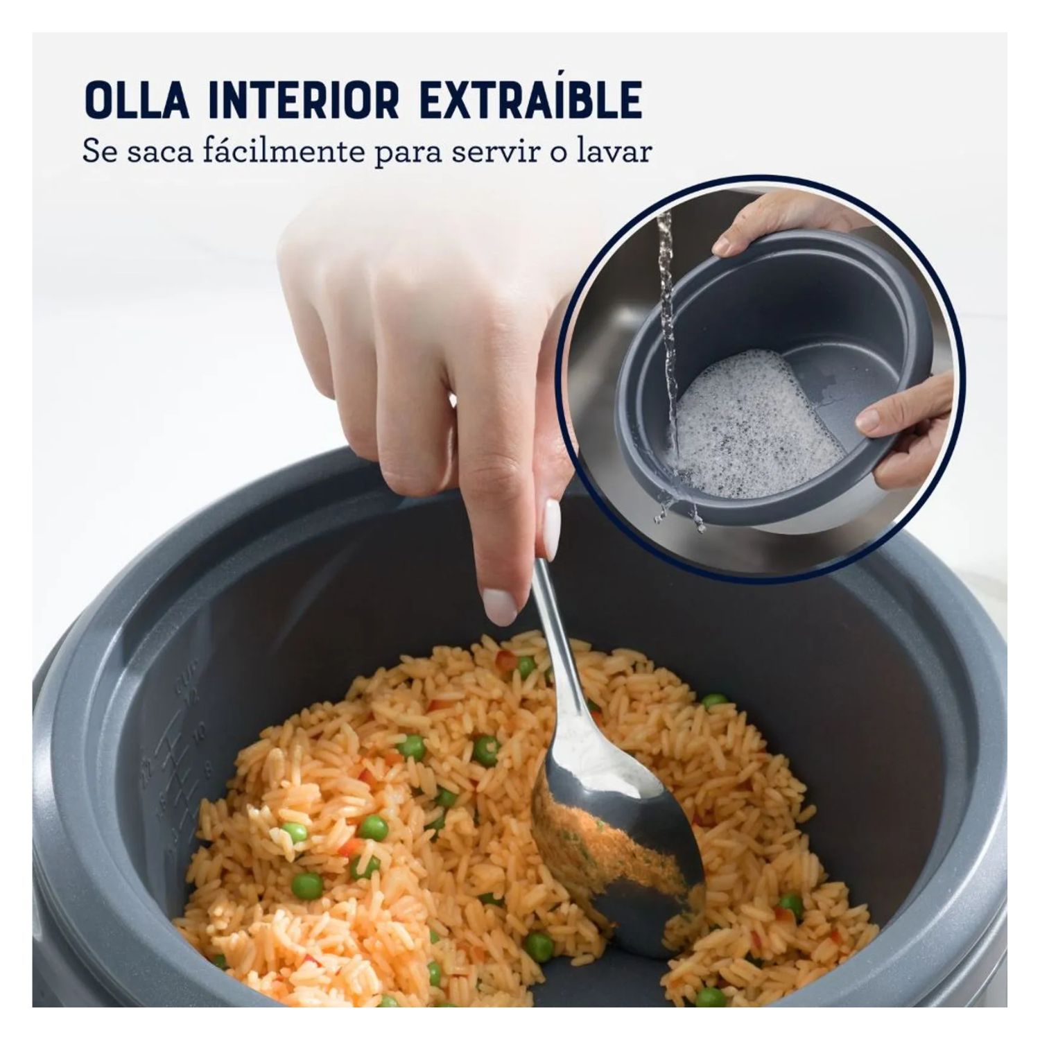 OLLA ARROCERA OSTER CKSTRC12DFBLK 3 EN 1 2.2LT DIAMOND FORCE NEGRO - 6