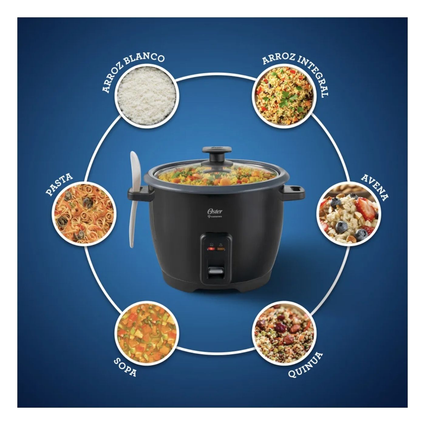 OLLA ARROCERA OSTER CKSTRCB10DFBLK DIAMONDFORCE 10 TAZAS 1.8LT NEGRO - 7