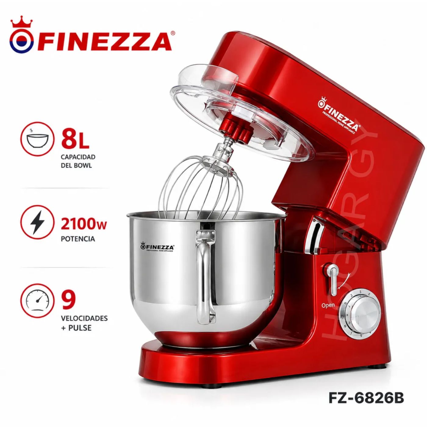 BATIDORA ORBITAL FINEZZA FZ-6826B 2100W 8L STAND MIXER - 1