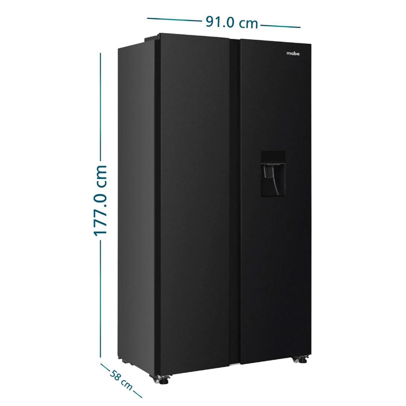 REFRIGERADORA SIDE BY SIDE MABE TECINVERTER 436L MSD480LMRPS0 BLACK - 2