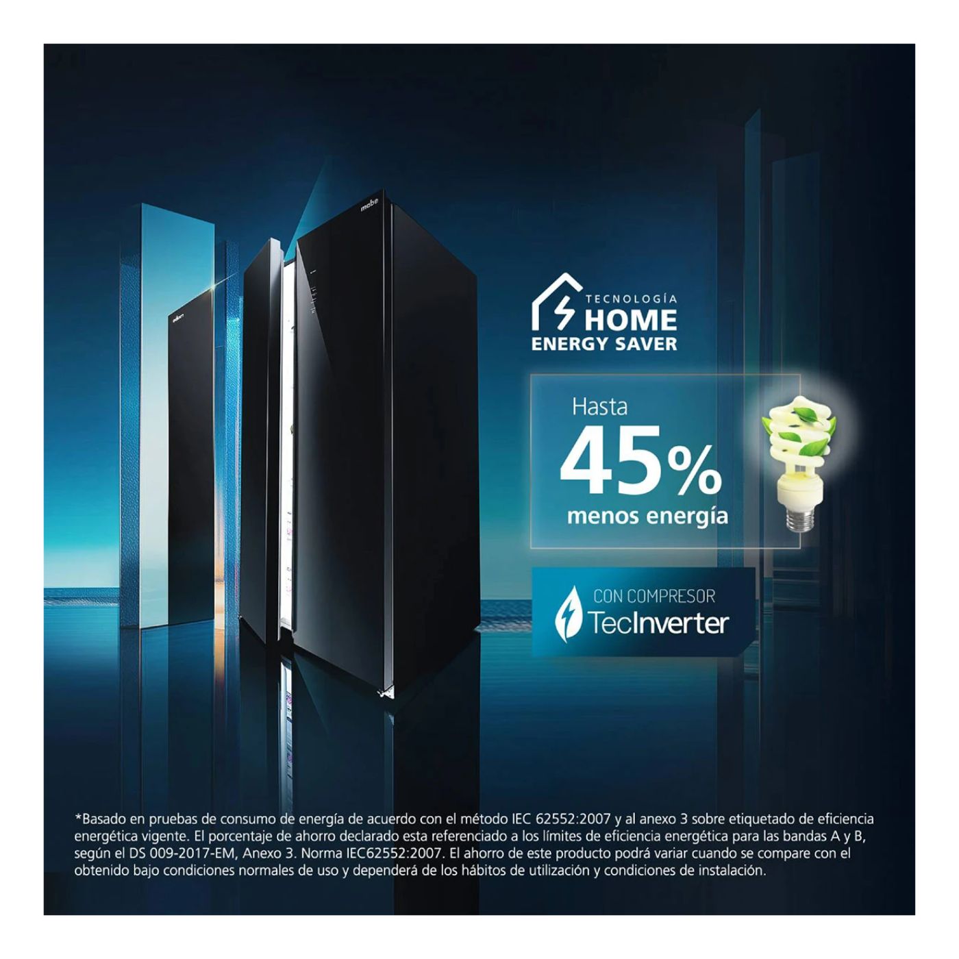 REFRIGERADORA SIDE BY SIDE MABE TECINVERTER 436L MSD480LMRPS0 BLACK - 5