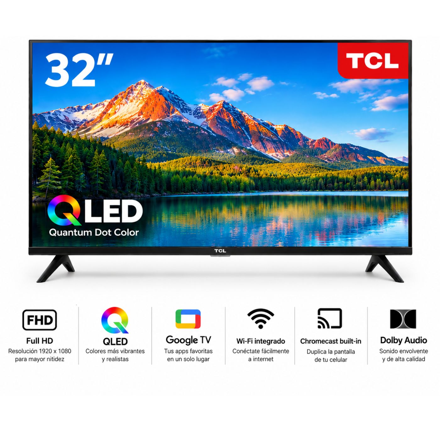 TELEVISOR SMART TV 32'' TCL QLED FHD GOOGLETV 32V51C 2025 - 1