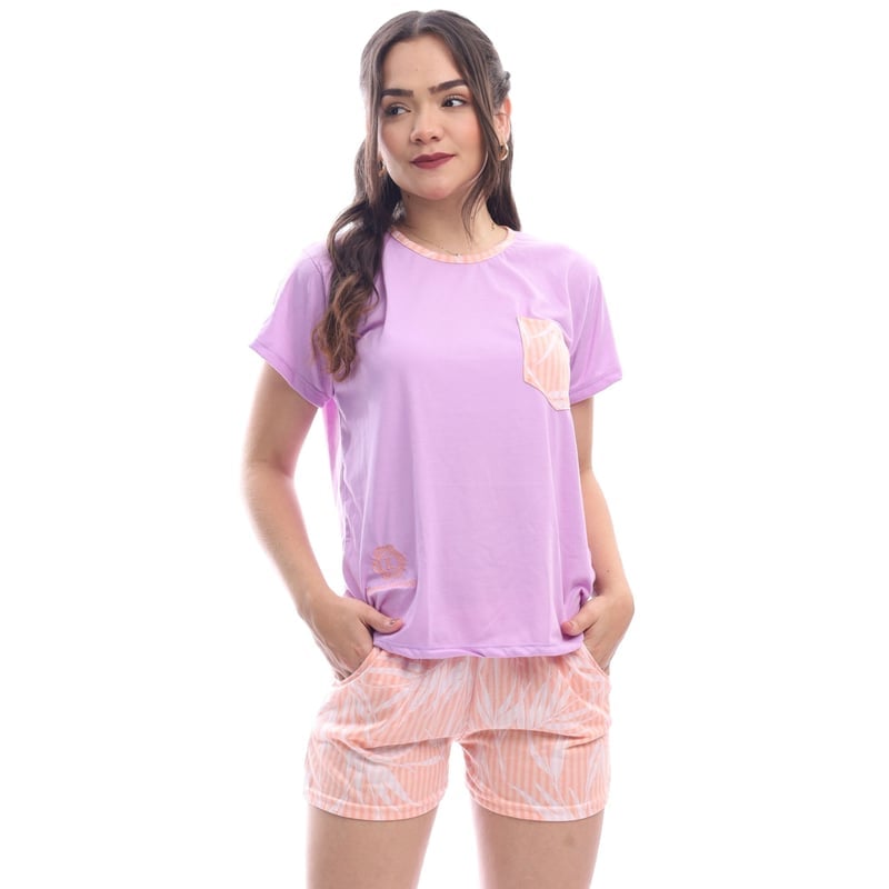 PIJAMA MUJER AD001A SHORT+POLO KAMI SUEÑOS - 1