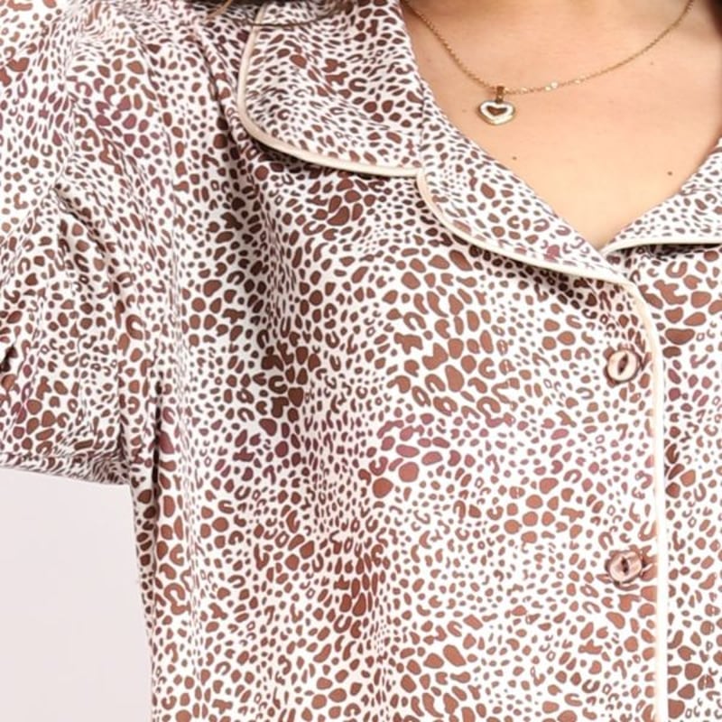 CONJUNTO MUJER MARRÓN PD004B PANTALÓN CAMISÓN KAMI SUEÑOS - 4