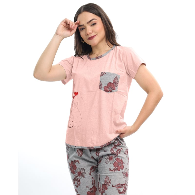 PIJAMA MUJER AD003B PANT+POLO KAMI SUEÑOS - 1
