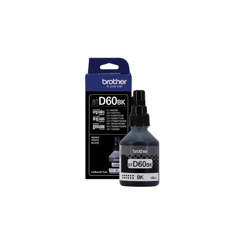 TINTA BROTHER D60BK NEGRO BLACK BOTELLA 108ML - 1