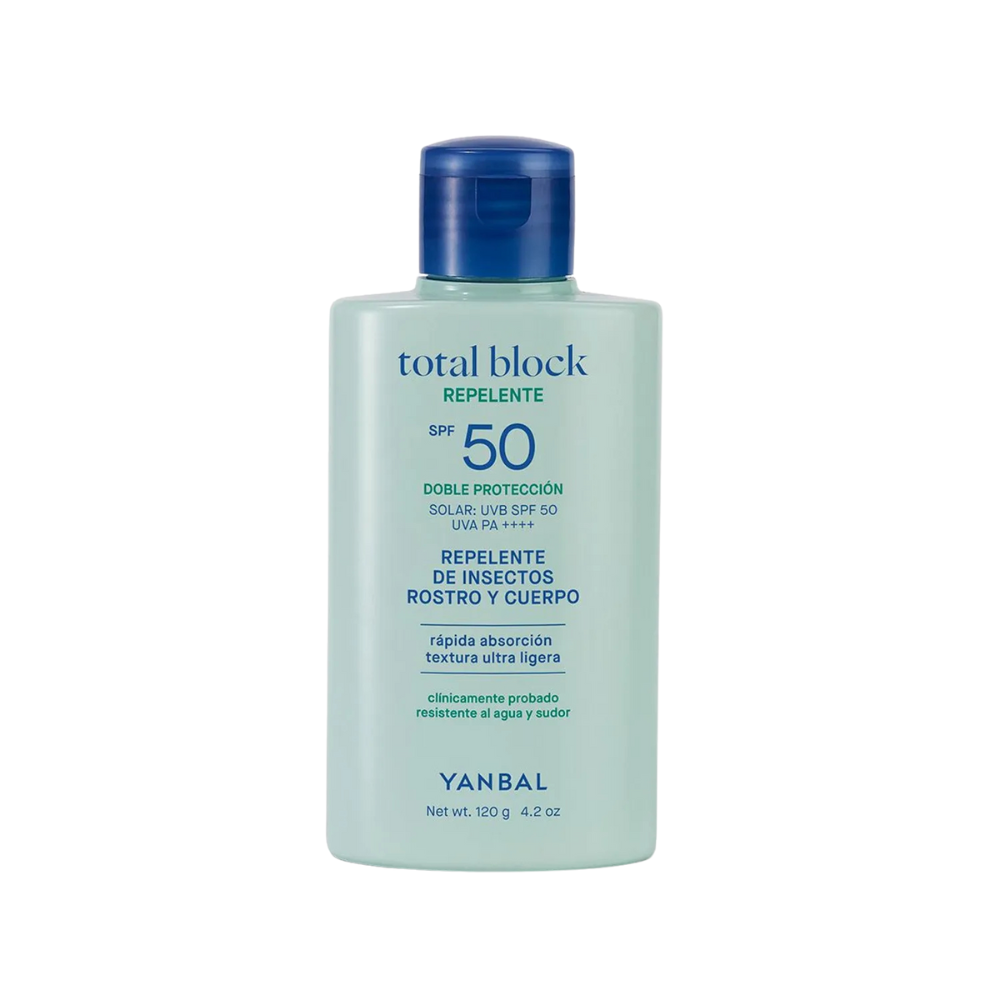 TOTAL BLOCK REPELENTE BLOQUEADOR SOLAR SPF 50 DE 120 G - 1