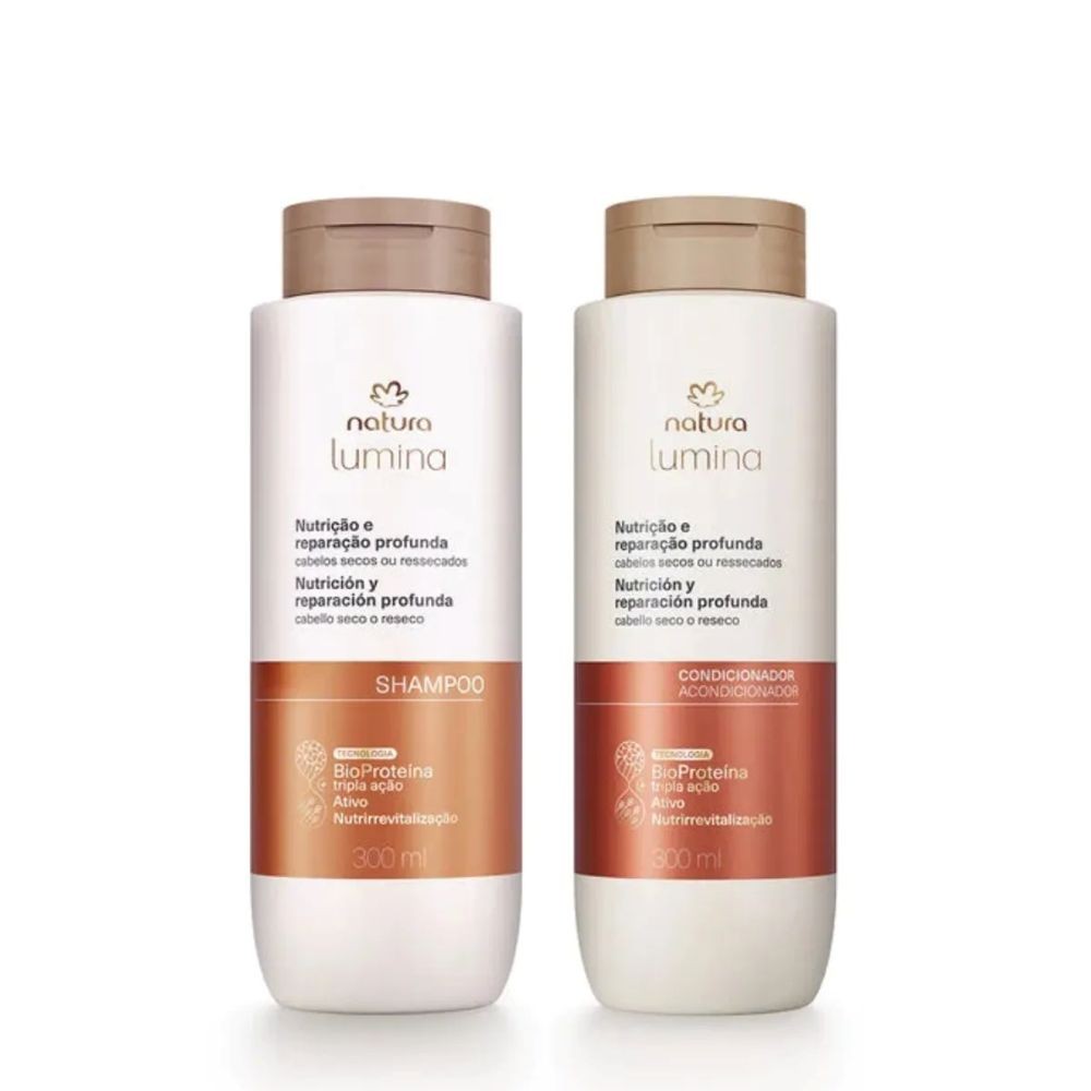 SHAMPOO Y ACONDICIONADOR NUTRICIÓN Y REPARACIÓN PROFUNDA LUMINA 300ML - 1