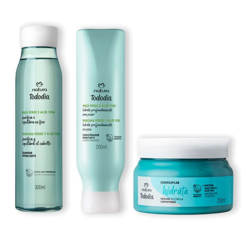 KIT HIDRATACIÓN PROFUNDA MANZANA VERDE Y ALOE VERA PARA EL CABELLO - 1