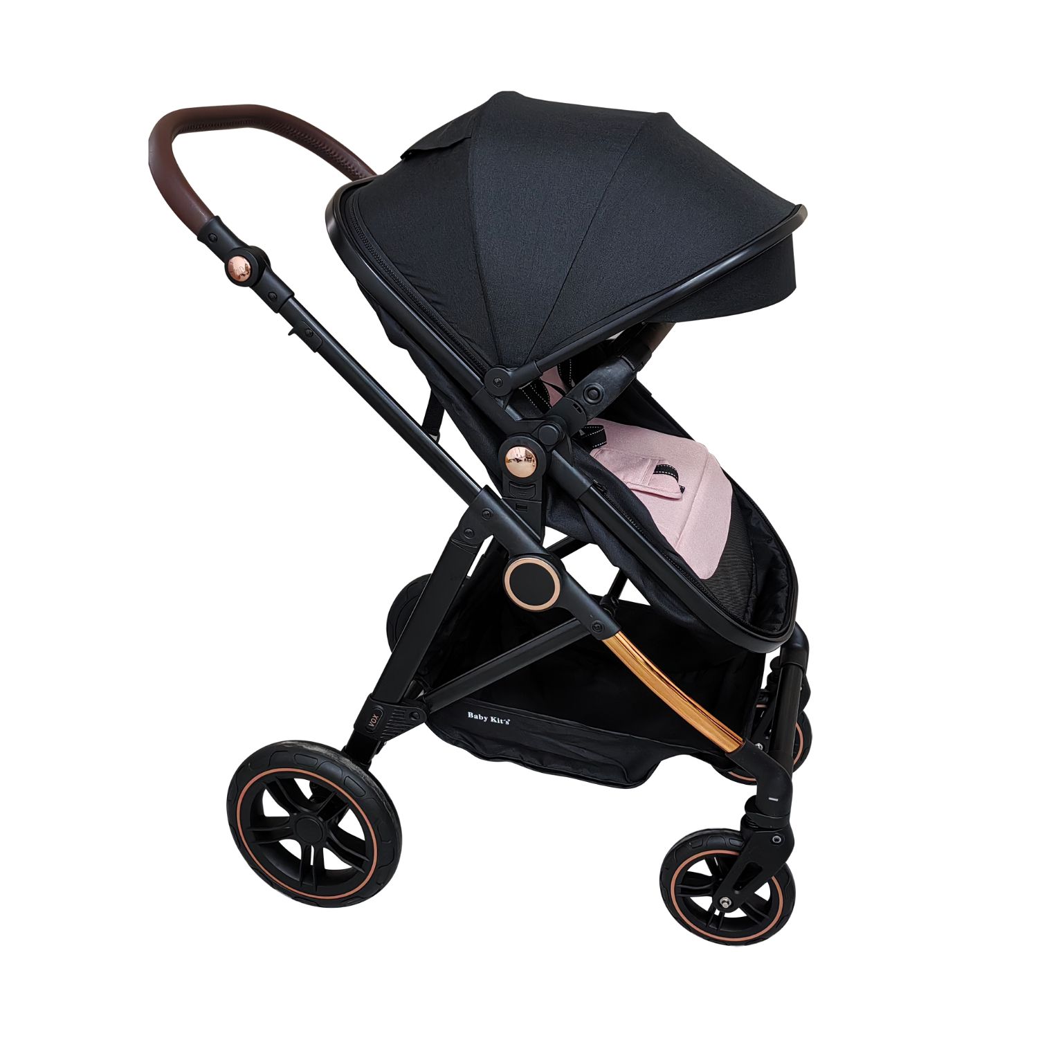 COCHE CUNA VOX T GOLD ROSADO - 2
