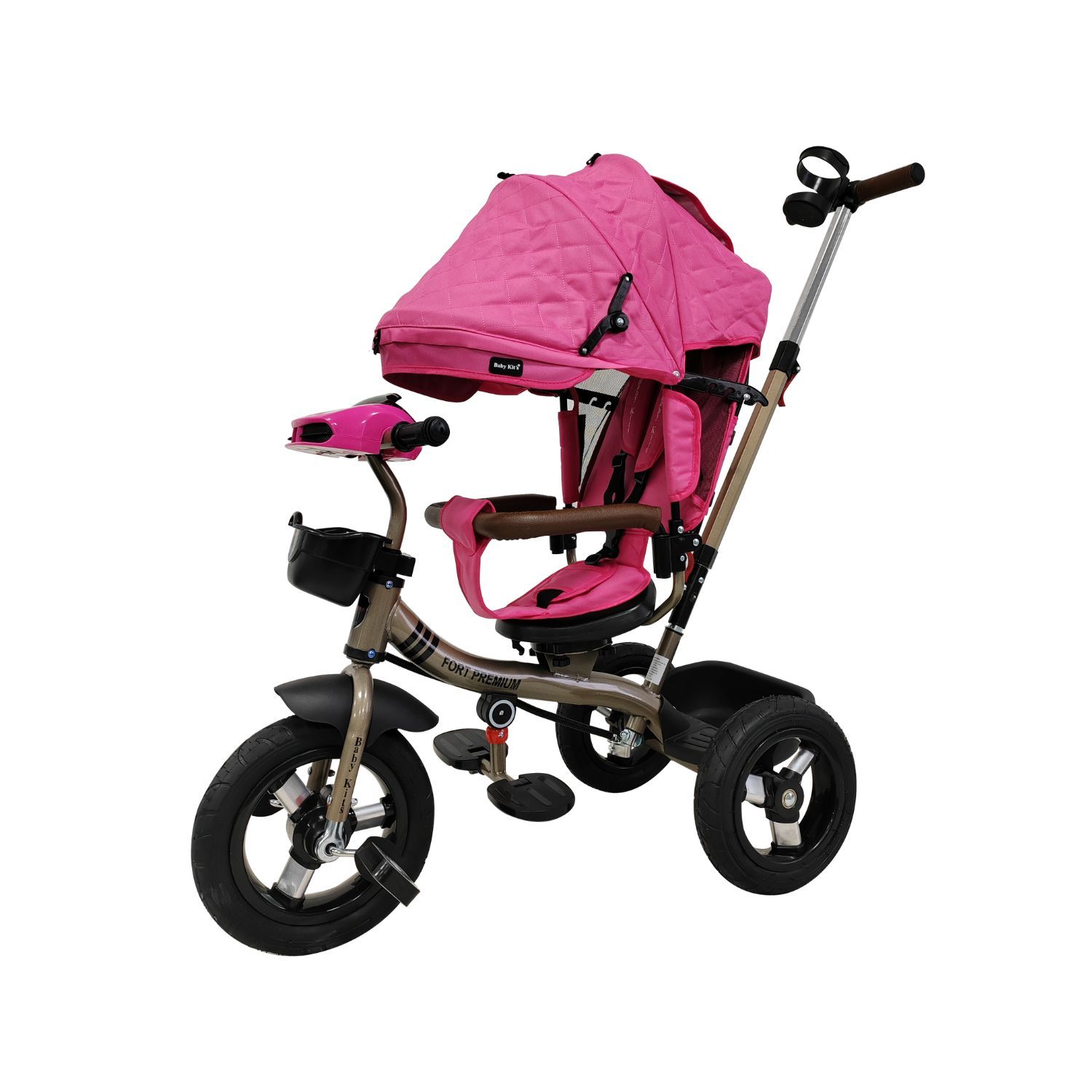 TRICICLO FORT PREMIUM GOLD - 5 EN 1 FUCSIA - 2